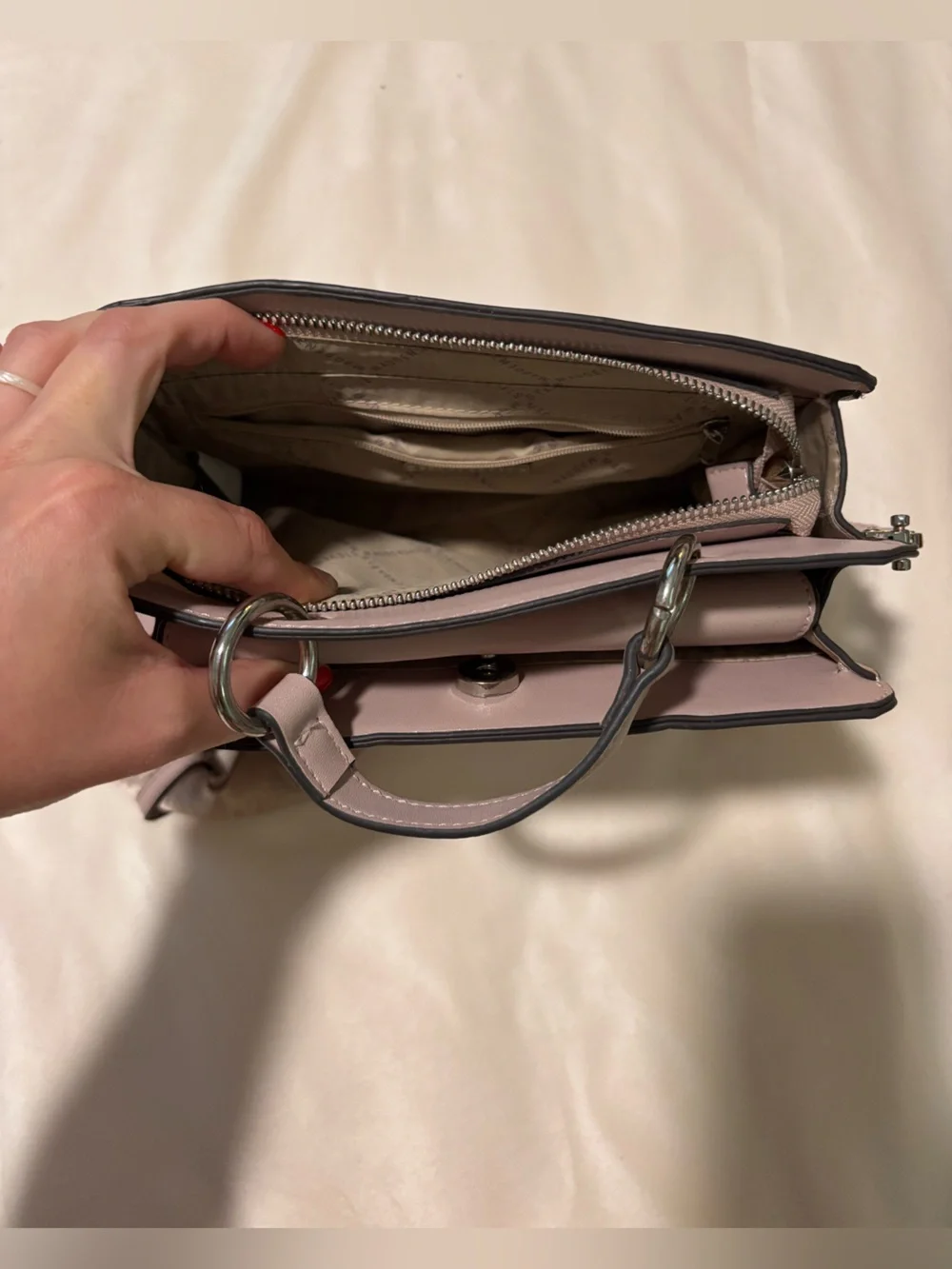 Steve Madden Dusty Mauve Logo Messenger Bag